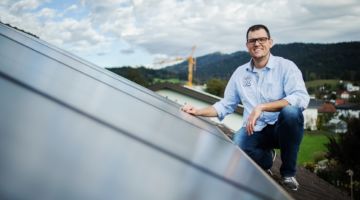 Solaranlage und Pelletsheizung im Generationenhaus in Wolfurt. Bildnachweis Markus Gmeiner