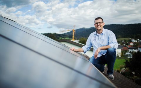 Solaranlage und Pelletsheizung im Generationenhaus in Wolfurt. Bildnachweis Markus Gmeiner