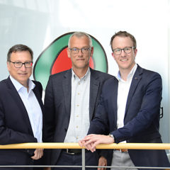 Die neue Führungsetage im Energieinstitut Vorarlberg: Obmannstellvertreter Helmut Mennel, Geschäftsführer Josef Burtscher und Obmann Landesrat Christian Gantner.