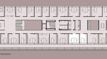 Installationsfreie Zwischenwände sorgen dafür, dass der Grundriss im Bedarfsfall künftig einfach angepasst werden kann. Grafik: Dietrich|Untertrifaller Architekten