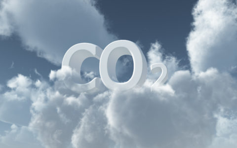 co2 in den wolken - 3d illustration